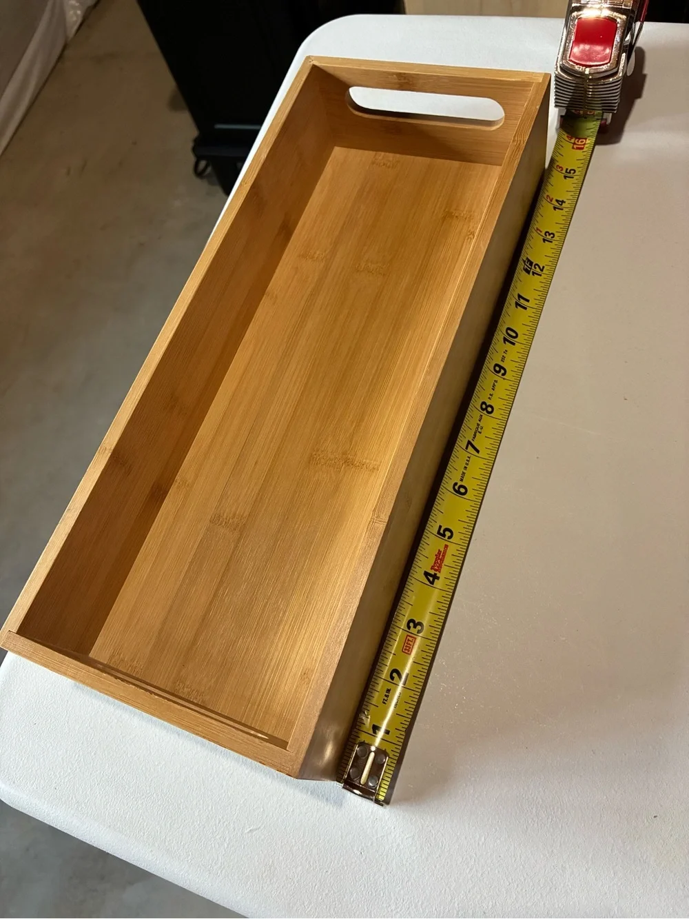 Natural Bamboo Bath Caddy Tray - Tan EUC!